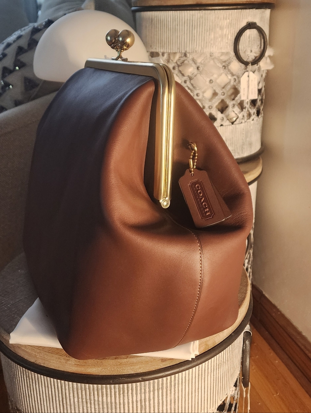 NWT Coach Kisslock Frame Bag Large - Picture 6 of 12